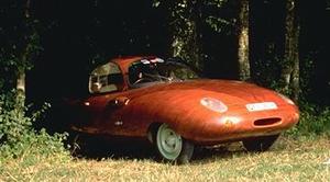 Wooden car in the forest